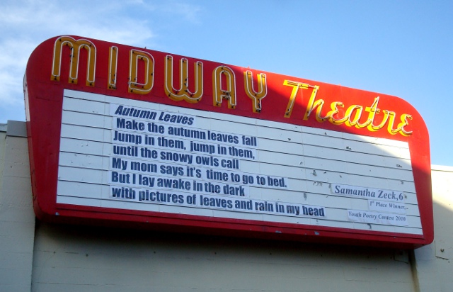 poetry marquee