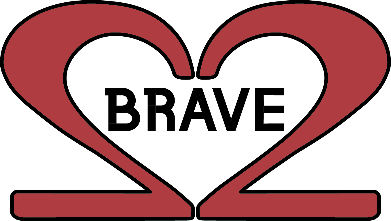 Logo of two two embracing word Brave to create heart shape