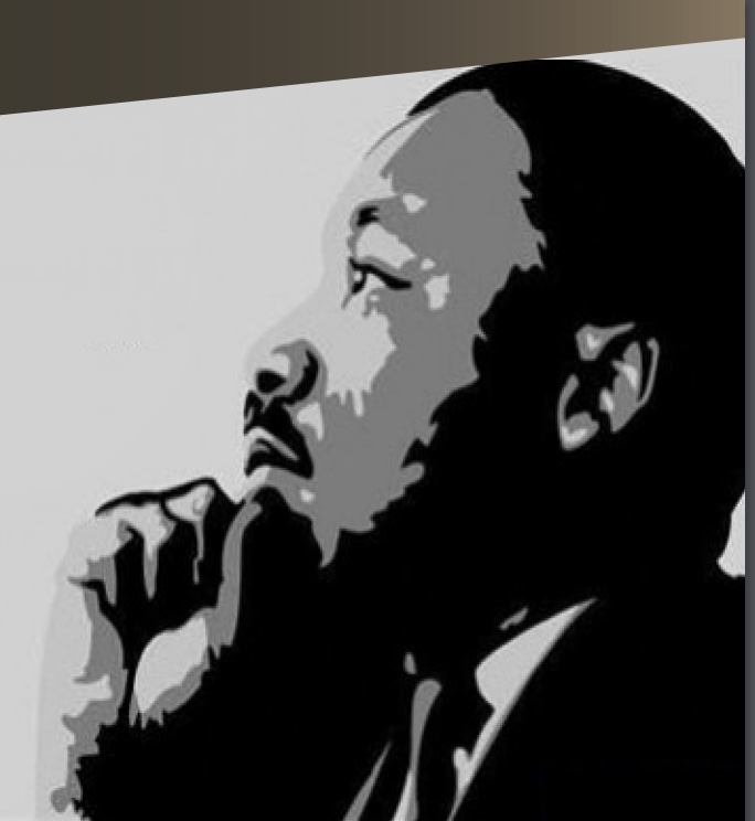 Black and white image Dr. Martin Luther King