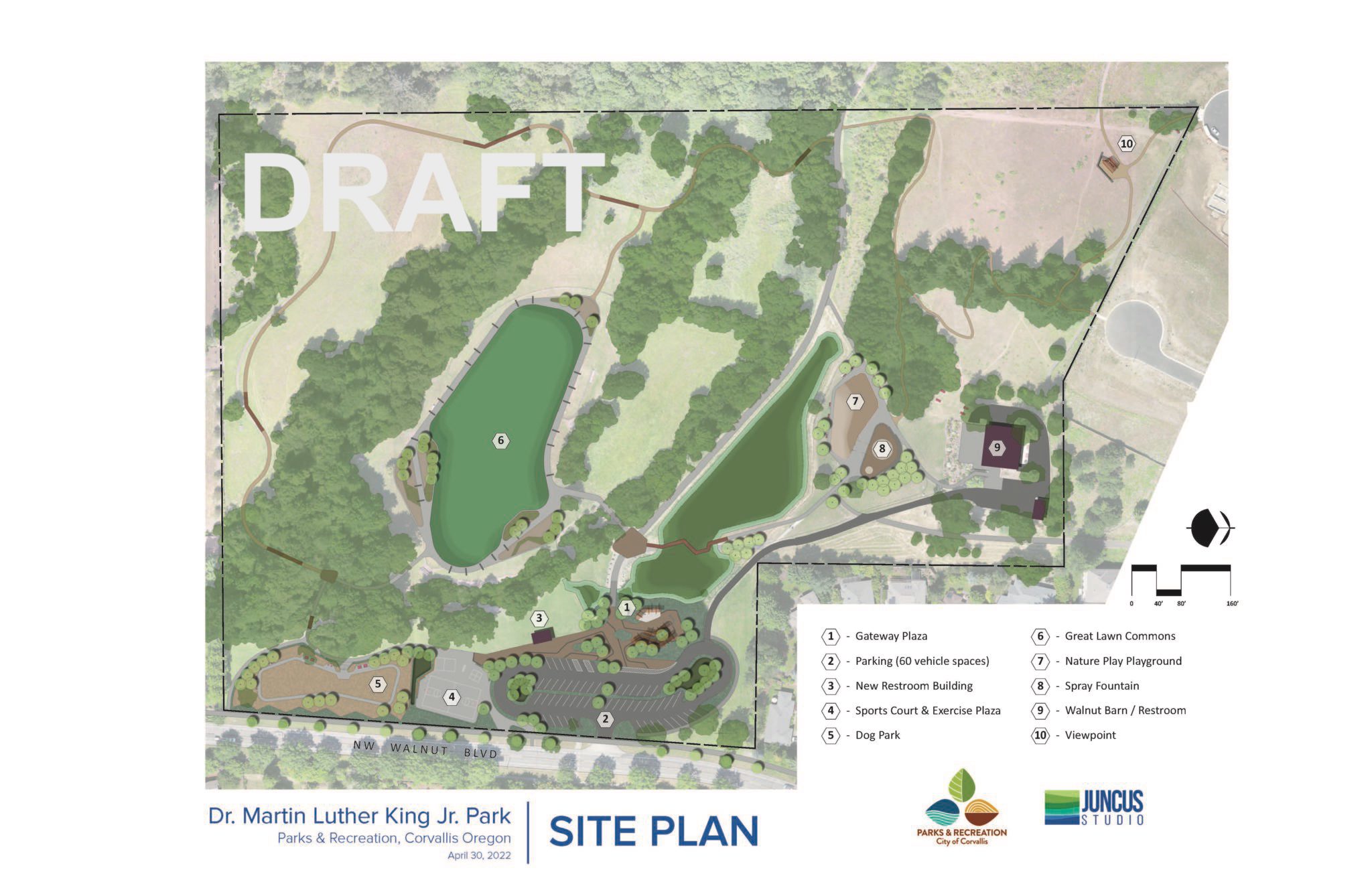 DRAFT Site Plan of Dr. King Park Project