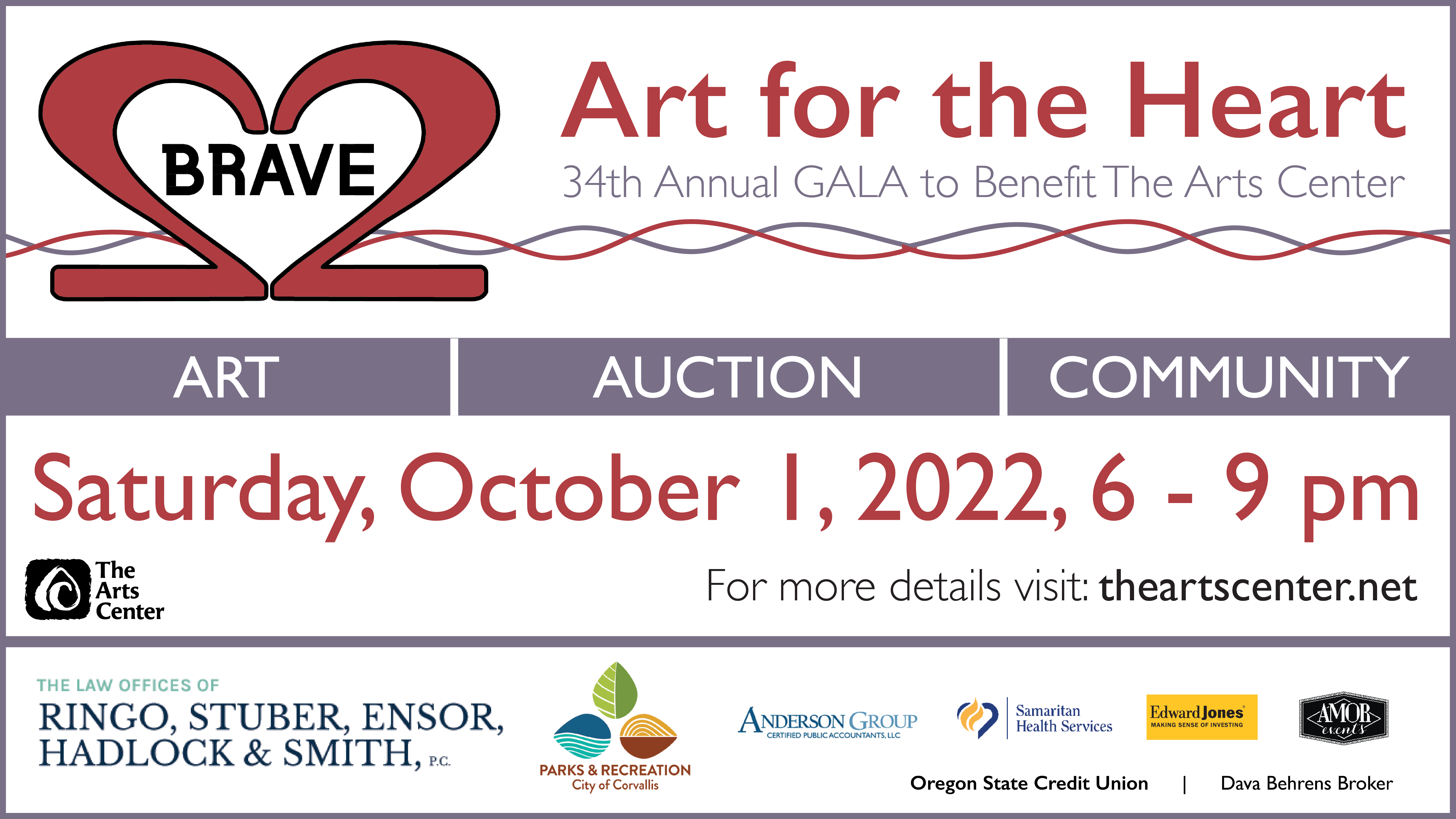 Art for the Heart Graphic for Fundraising Event