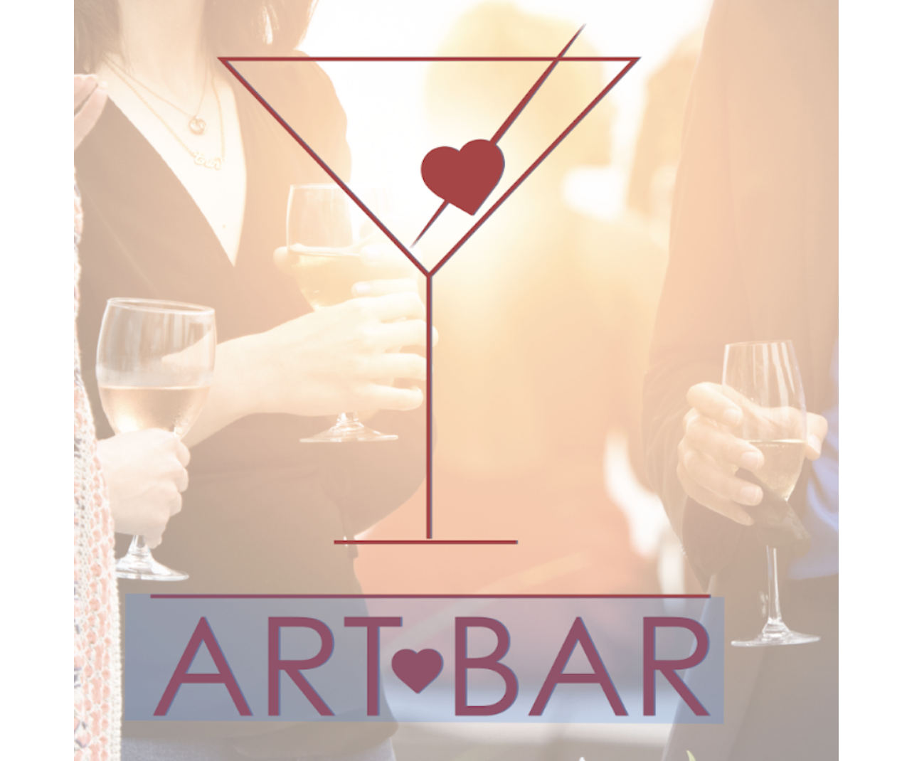 artbar graphic martini glass with heart shaped garnish