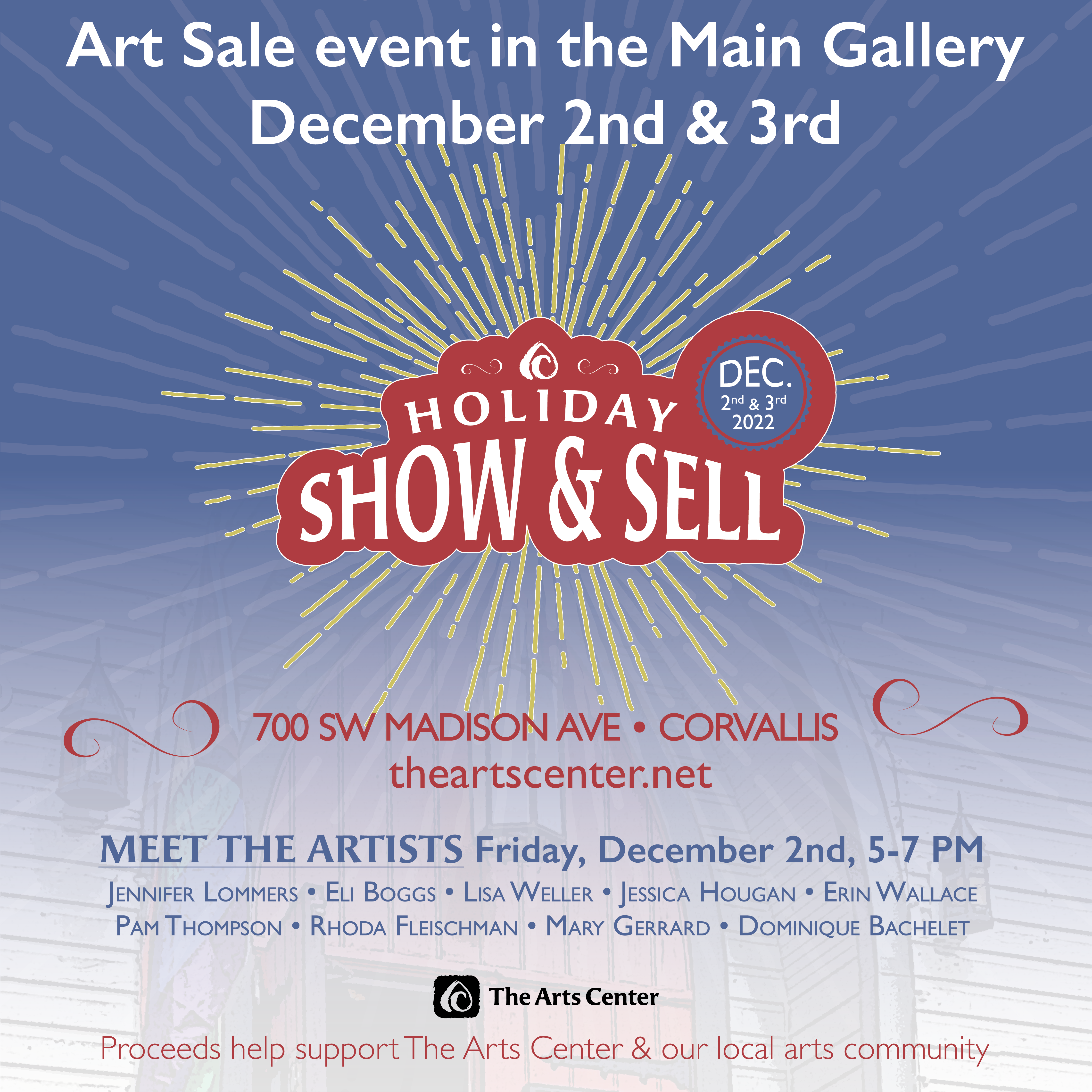 Holiday Show & Sell graphic for December 2 & 3 event